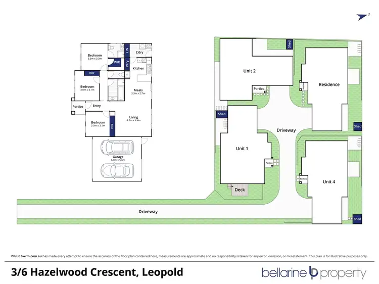 Floorplan of Homely unit listing, 3/6 Hazelwood Crescent, Leopold VIC 3224