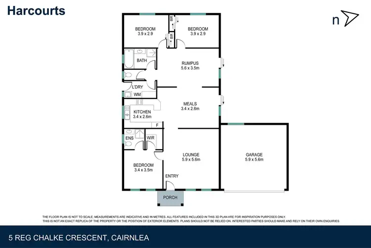 Floorplan of Homely house listing, 5 Reg Chalke Crescent, Cairnlea VIC 3023