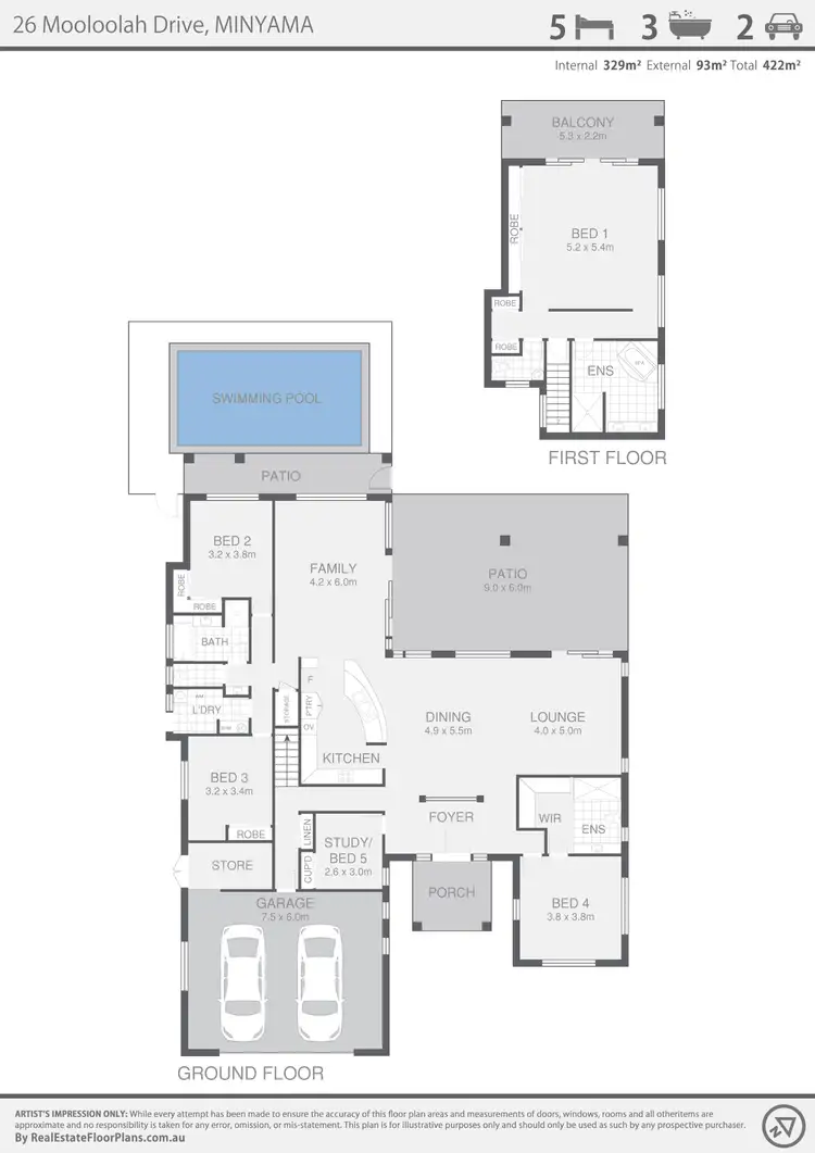 Floorplan of Homely house listing, 26 Mooloolah Drive, Minyama QLD 4575