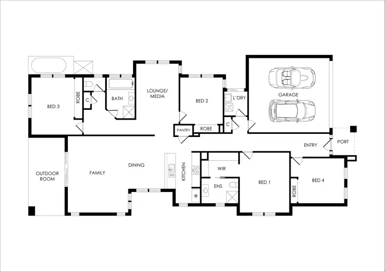 Floorplan of Homely house listing, 4 Vanda Lane, Casuarina NSW 2487