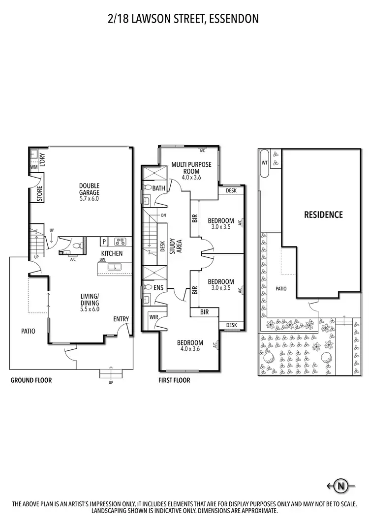 Floorplan of Homely townhouse listing, 2/18 Lawson Street, Essendon VIC 3040