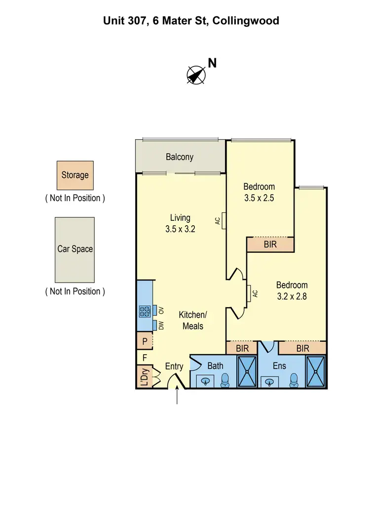 Floorplan of Homely apartment listing, 307/6 Mater Street, Collingwood VIC 3066