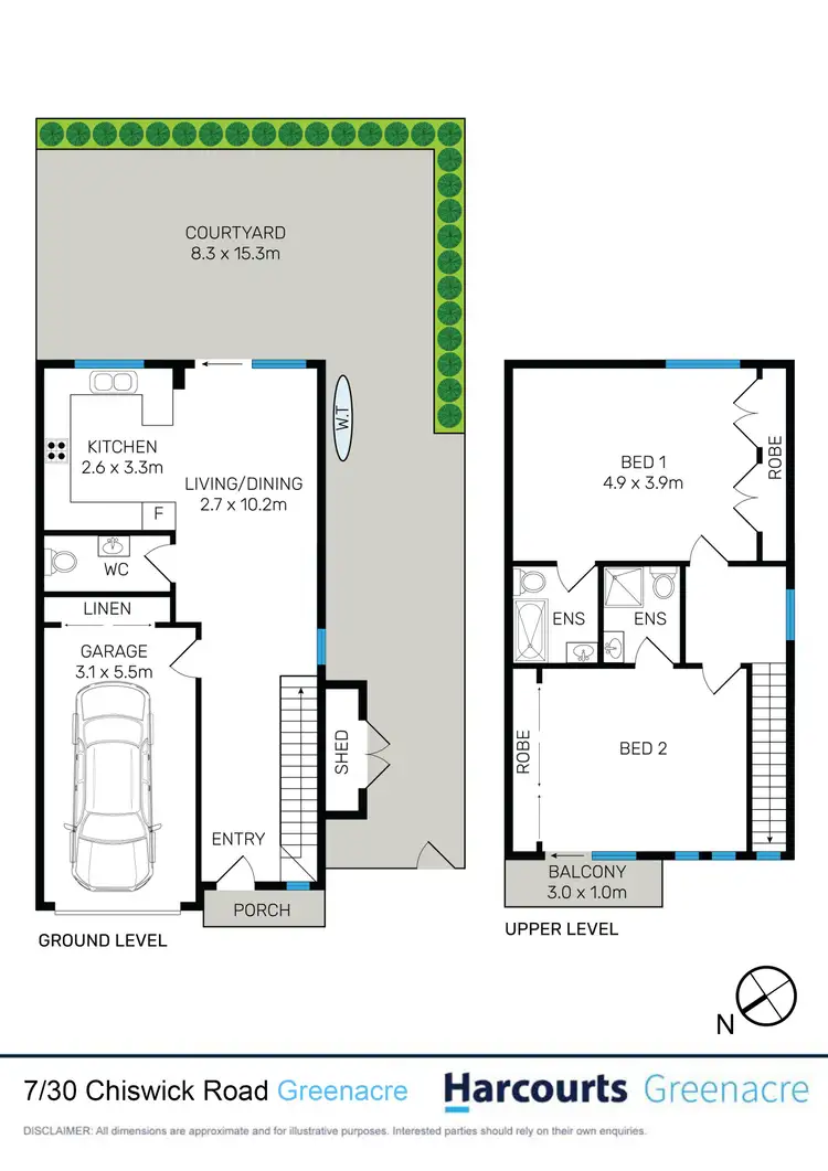 Floorplan of Homely townhouse listing, 7/30 Chiswick Road, Greenacre NSW 2190