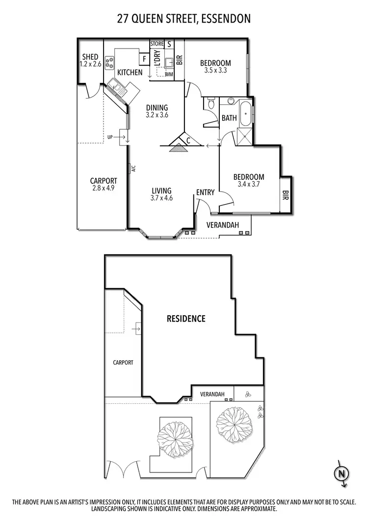 Floorplan of Homely unit listing, 27 Queen Street, Essendon VIC 3040