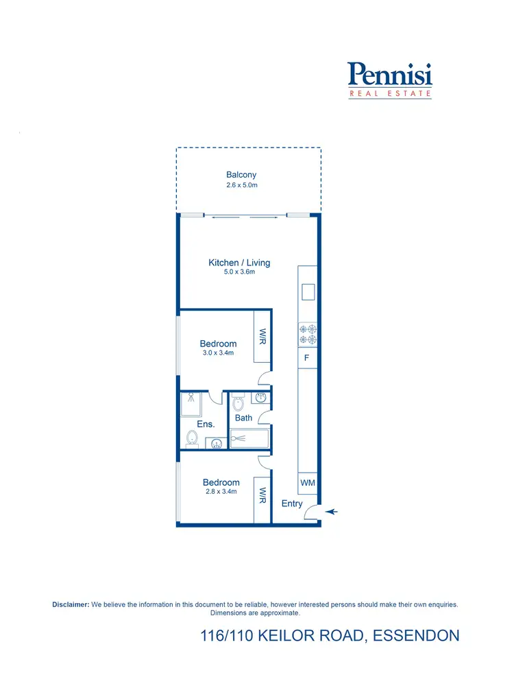 Floorplan of Homely apartment listing, 116/110 Keilor Road, Essendon VIC 3040