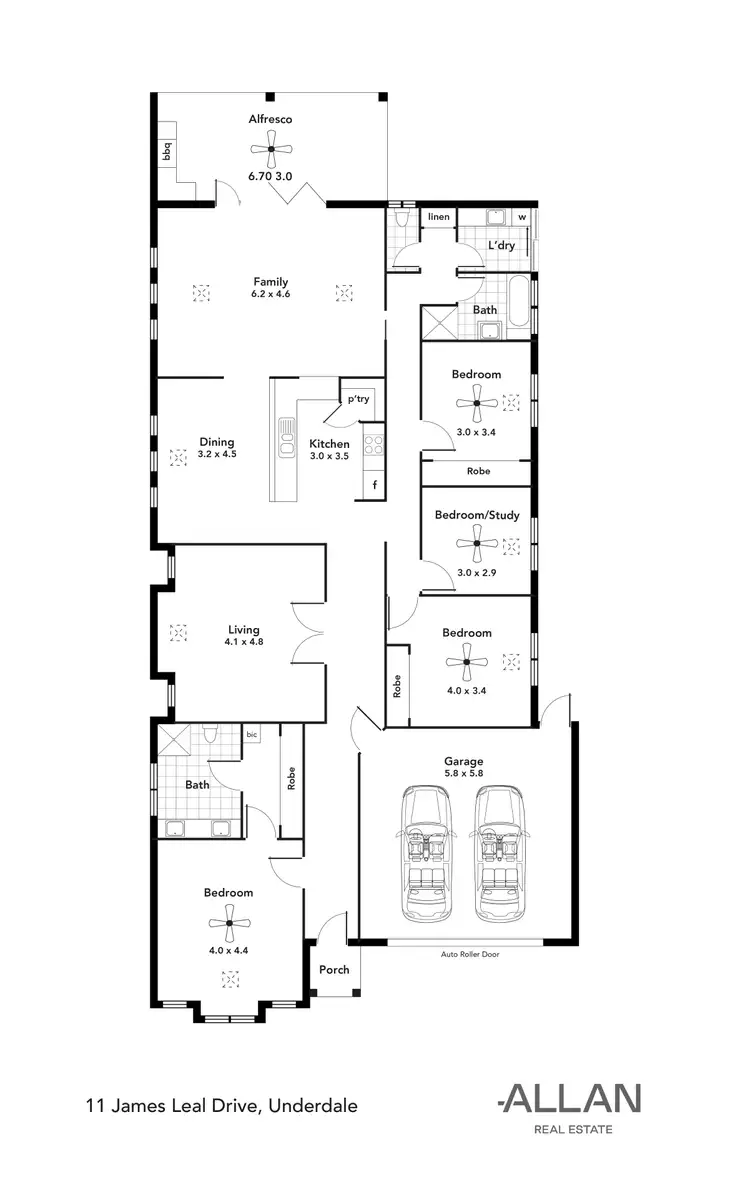 Floorplan of Homely house listing, 11 James Leal Drive, Underdale SA 5032