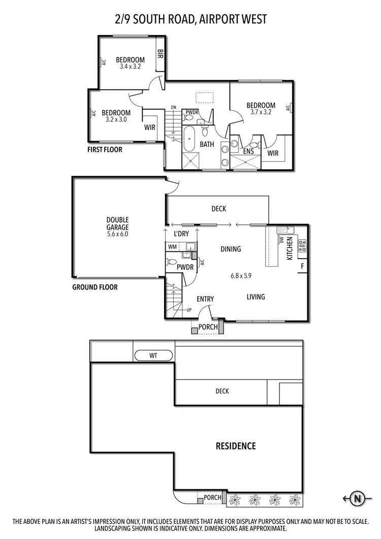 Floorplan of Homely townhouse listing, 2/9 South Road, Airport West VIC 3042