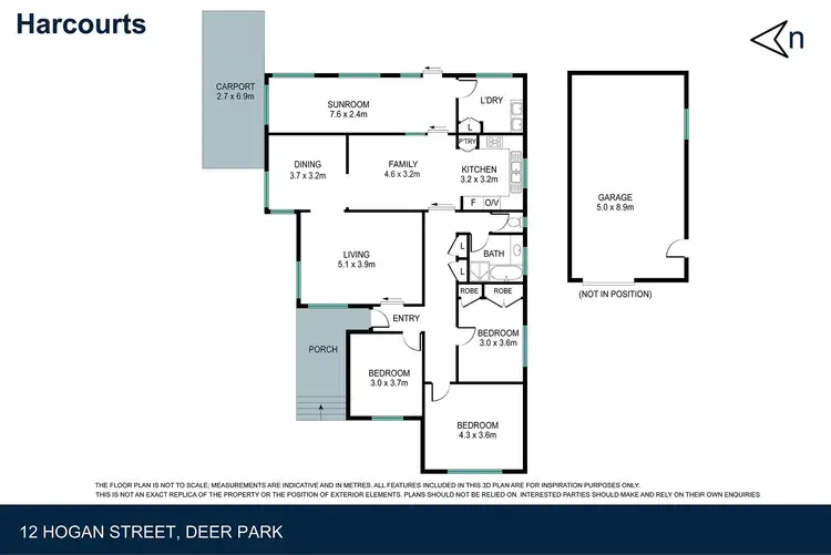 Floorplan of Homely house listing, 12 Hogan Street, Deer Park VIC 3023