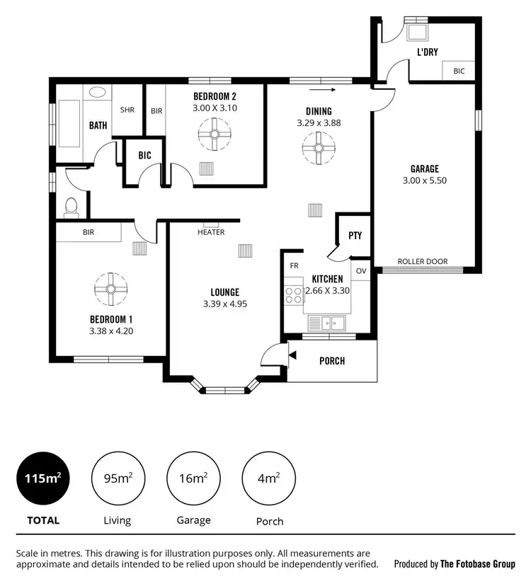 Floorplan of Homely unit listing, 3/22 Harrow Road, Somerton Park SA 5044