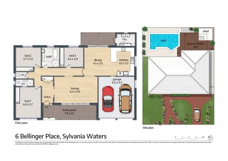 Floorplan of Homely house listing, 6 Bellinger Place, Sylvania Waters NSW 2224