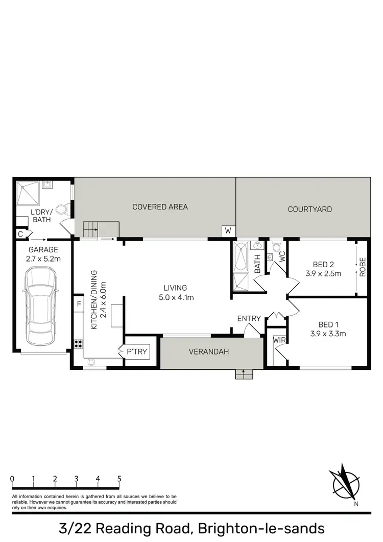 Floorplan of Homely villa listing, 3/22 Reading Road, Brighton-Le-Sands NSW 2216