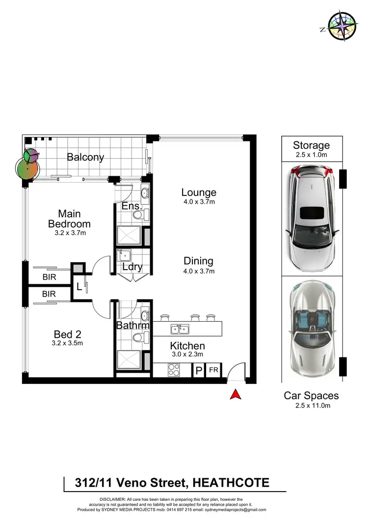 Floorplan of Homely apartment listing, 312/11 Veno Street, Heathcote NSW 2233