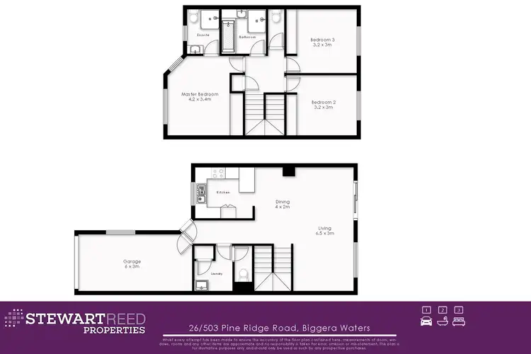 Floorplan of Homely townhouse listing, 26/503 Pine Ridge Road, Biggera Waters QLD 4216