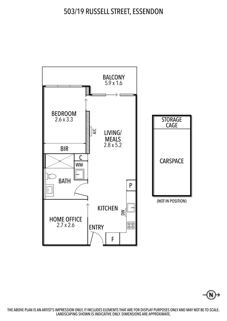Floorplan of Homely apartment listing, 503/19 Russell Street, Essendon VIC 3040