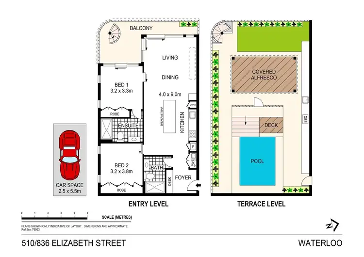 Floorplan of Homely apartment listing, 510/836 Elizabeth Street, Waterloo NSW 2017