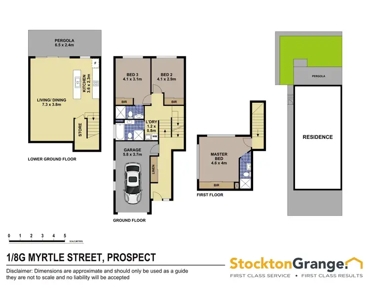 Floorplan of Homely townhouse listing, 1/8G Myrtle Street, Prospect NSW 2148