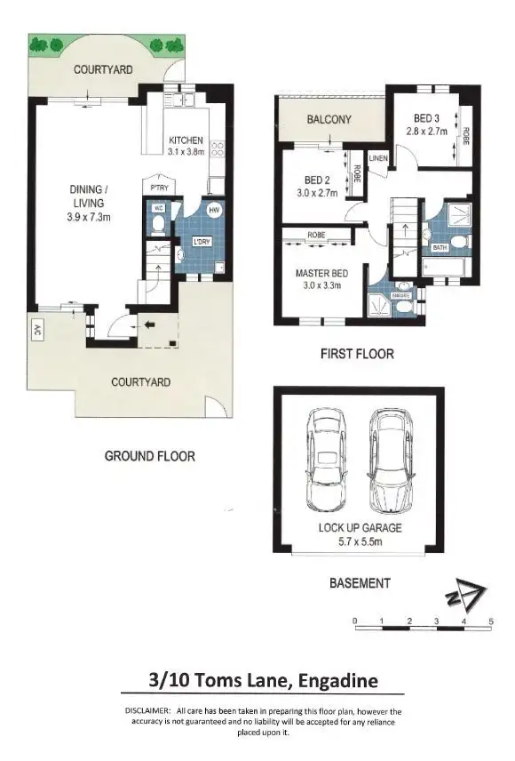 Floorplan of Homely townhouse listing, 3/10 Toms Lane, Engadine NSW 2233