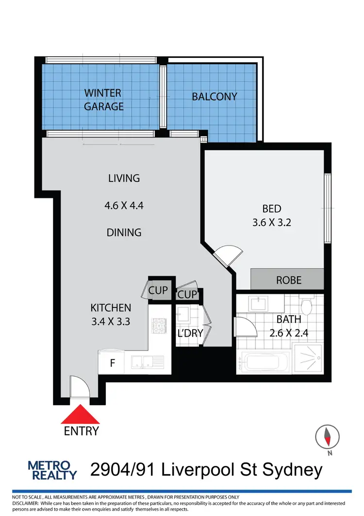 Floorplan of Homely apartment listing, 2904/91 Liverpool St, Sydney NSW 2000