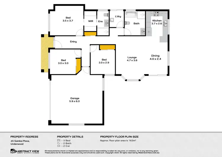 Floorplan of Homely house listing, 45 Samba Place, Underwood QLD 4119