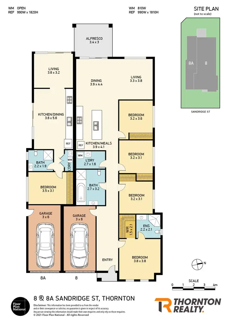 Floorplan of Homely semi-detached listing, 8 & 8a Sandridge Street, Thornton NSW 2322