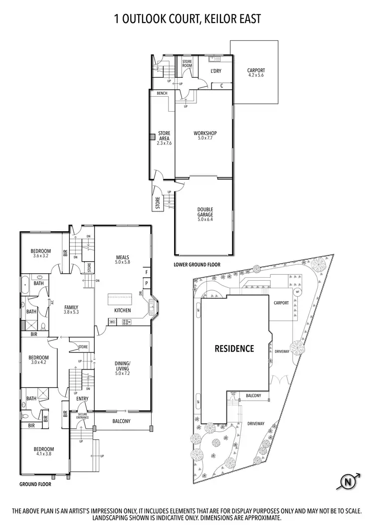 Floorplan of Homely house listing, 1 Outlook Court, Keilor East VIC 3033