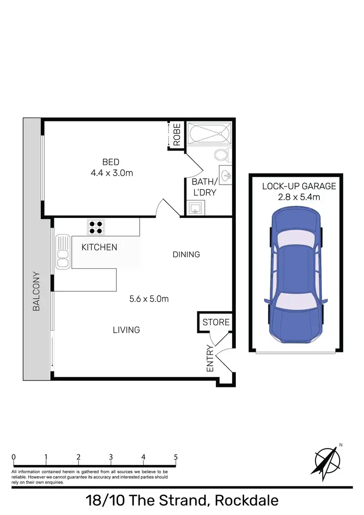 Floorplan of Homely apartment listing, 18/10 The Strand, Rockdale NSW 2216