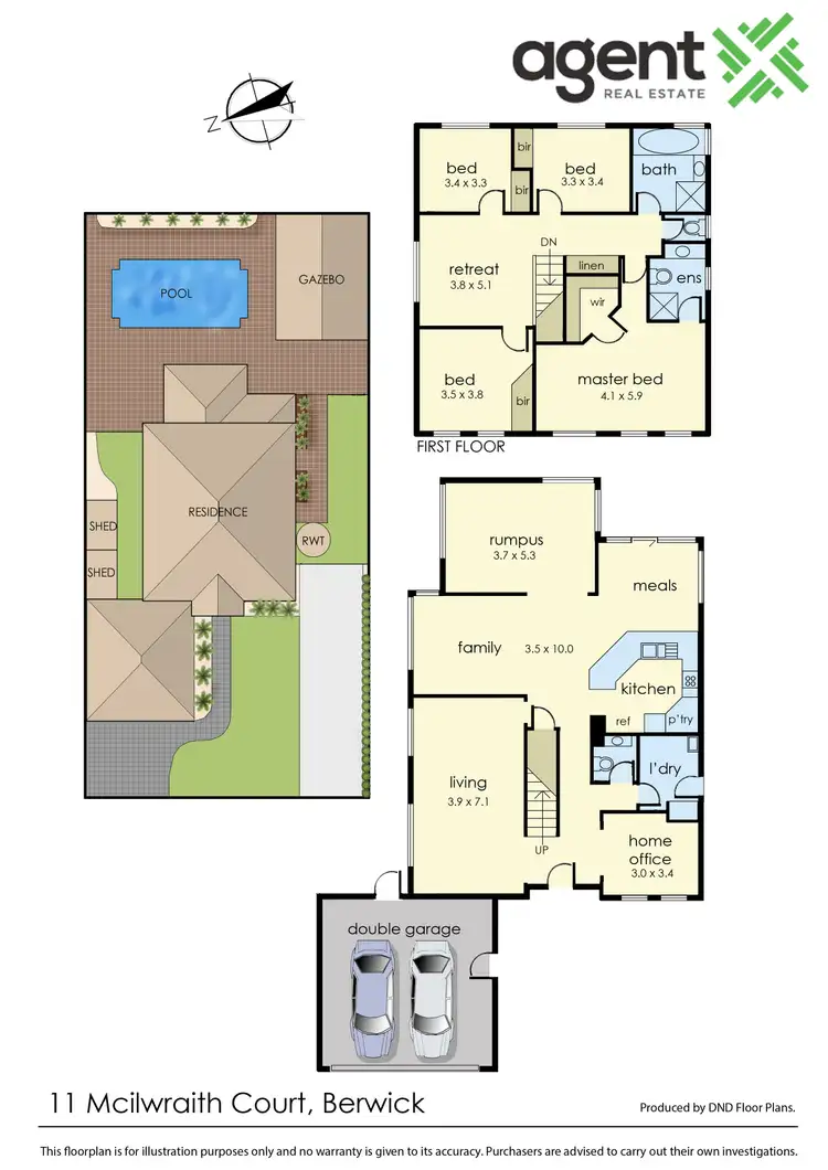 Floorplan of Homely house listing, 11 Mcilwraith Court, Berwick VIC 3806