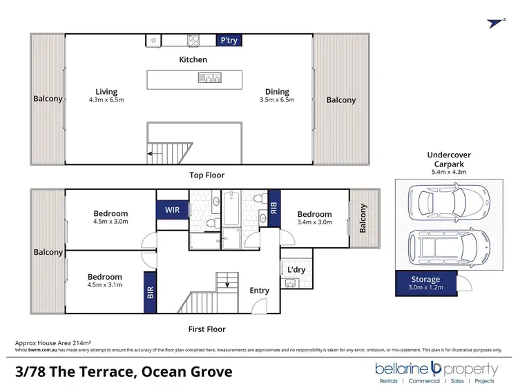 Floorplan of Homely apartment listing, 3/78 The Terrace, Ocean Grove VIC 3226