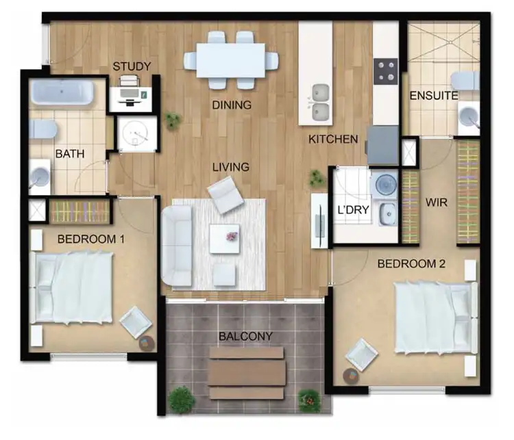 Floorplan of Homely apartment listing, 7302/31 Bourton Road, Merrimac QLD 4226