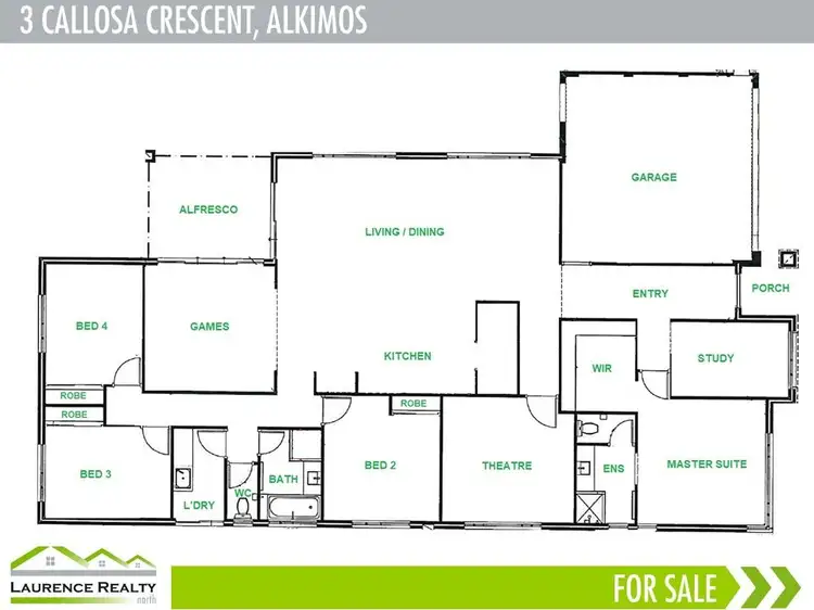 Floorplan of Homely house listing, 3 Callosa Crescent, Alkimos WA 6038