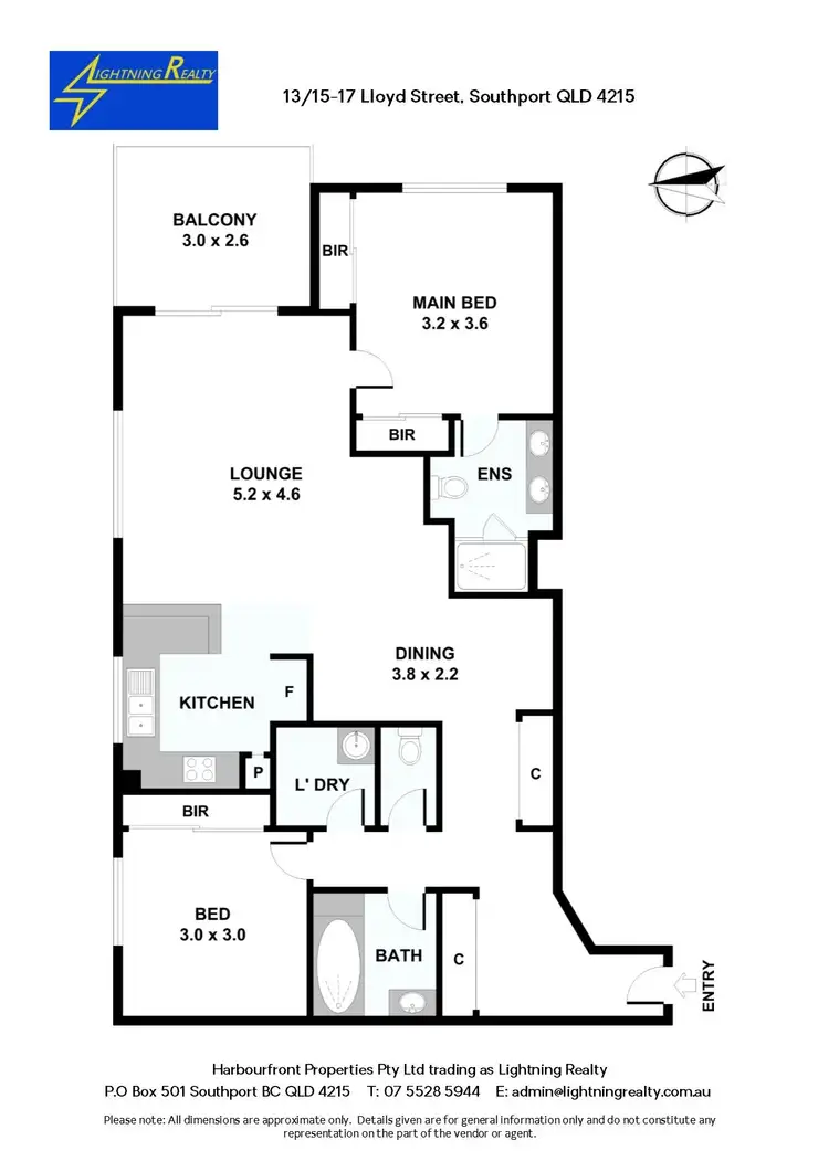 Floorplan of Homely apartment listing, 13/15-17 Lloyd Street, Southport QLD 4215