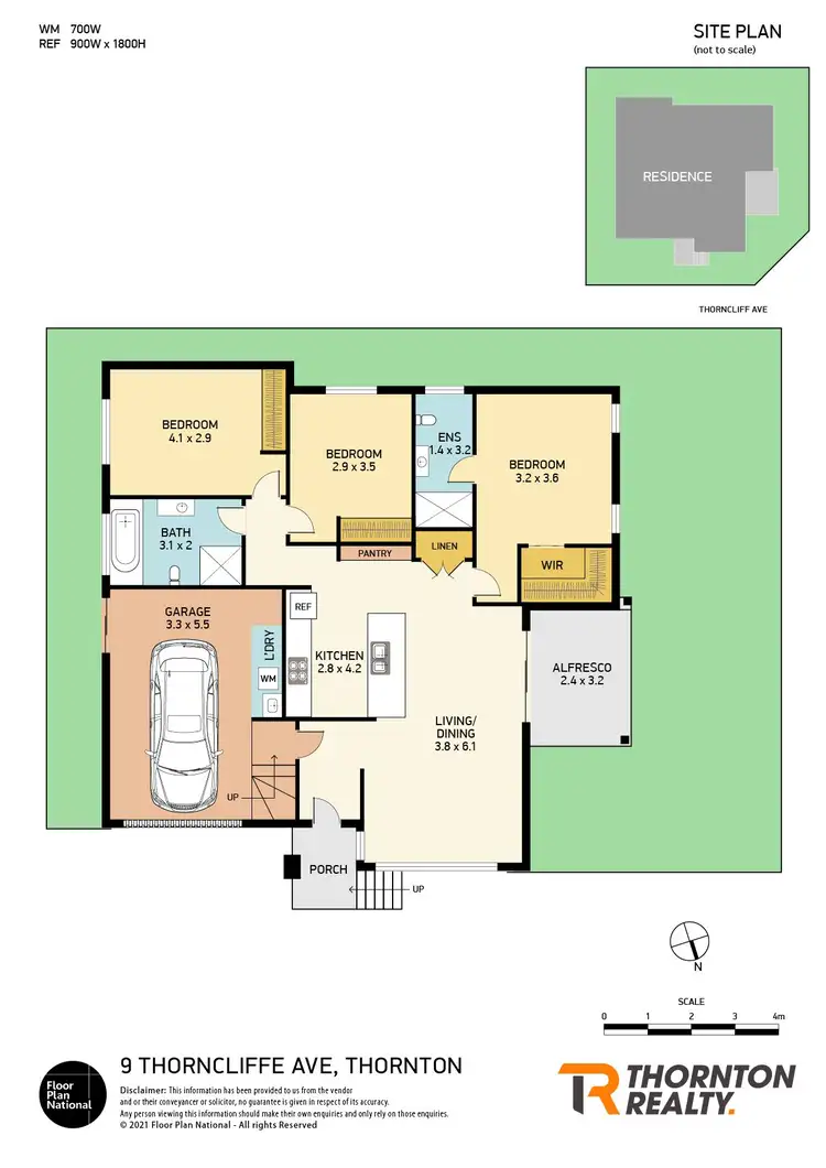 Floorplan of Homely semi-detached listing, 9 Thorncliffe Avenue, Thornton NSW 2322