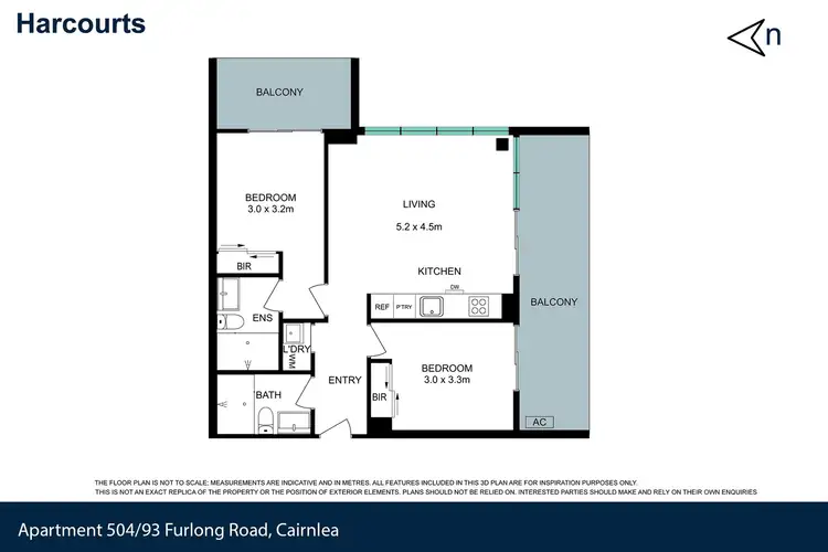 Floorplan of Homely apartment listing, 504/93 Furlong Road, Cairnlea VIC 3023
