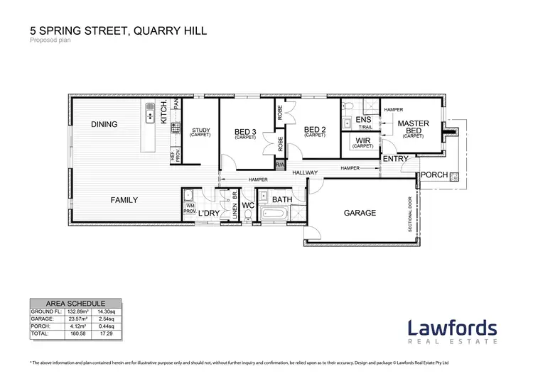 Floorplan of Homely house listing, 5 Spring Street, Quarry Hill VIC 3550