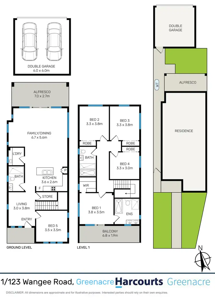 Floorplan of Homely house listing, 1/123 Wangee Road, Greenacre NSW 2190
