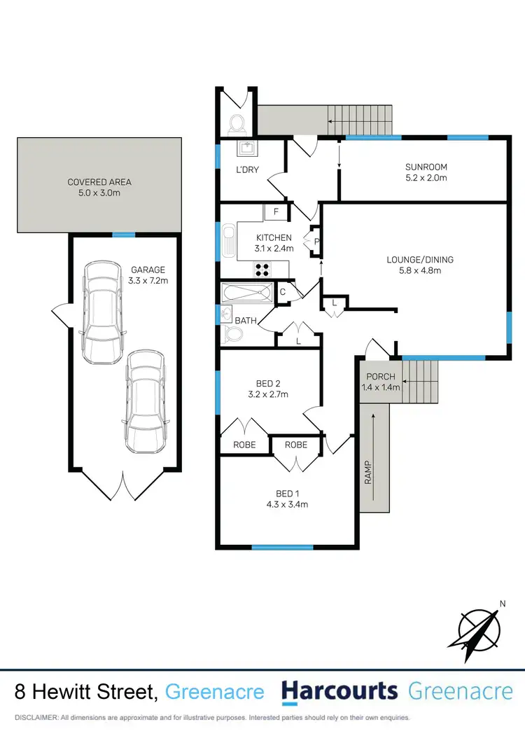 Floorplan of Homely house listing, 8 Hewitt Street, Greenacre NSW 2190