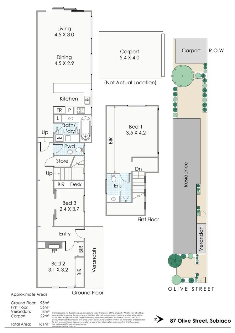 Floorplan of Homely house listing, 87 Olive Street, Subiaco WA 6008