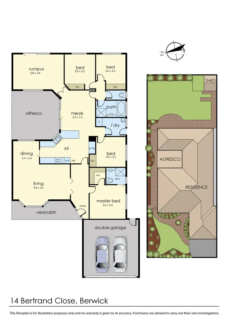 Floorplan of Homely house listing, 14 Bertrand Cl, Berwick VIC 3806