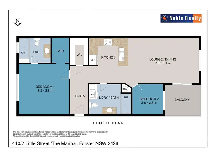 Floorplan of Homely unit listing, 410/2 Little Street The Marina, Forster NSW 2428