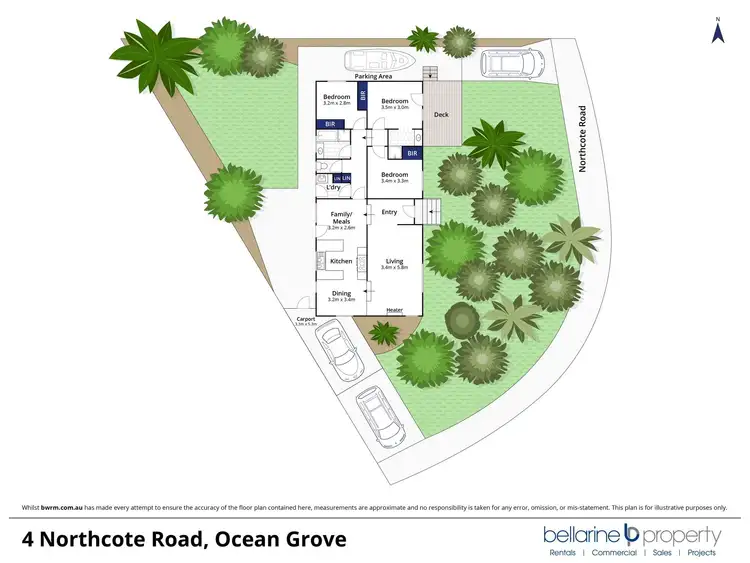 Floorplan of Homely house listing, 4 Northcote Road, Ocean Grove VIC 3226