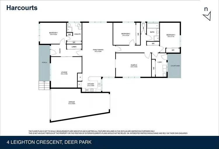Floorplan of Homely house listing, 4 Leighton Crescent, Deer Park VIC 3023