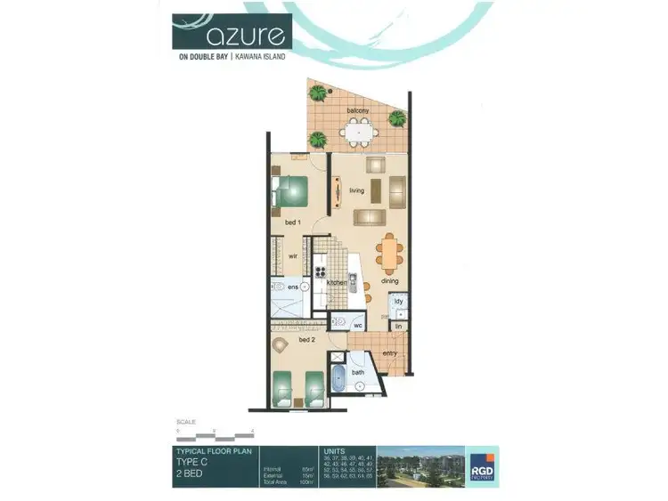 Floorplan of Homely apartment listing, 62/10 Grand Parade, Kawana Island QLD 4575