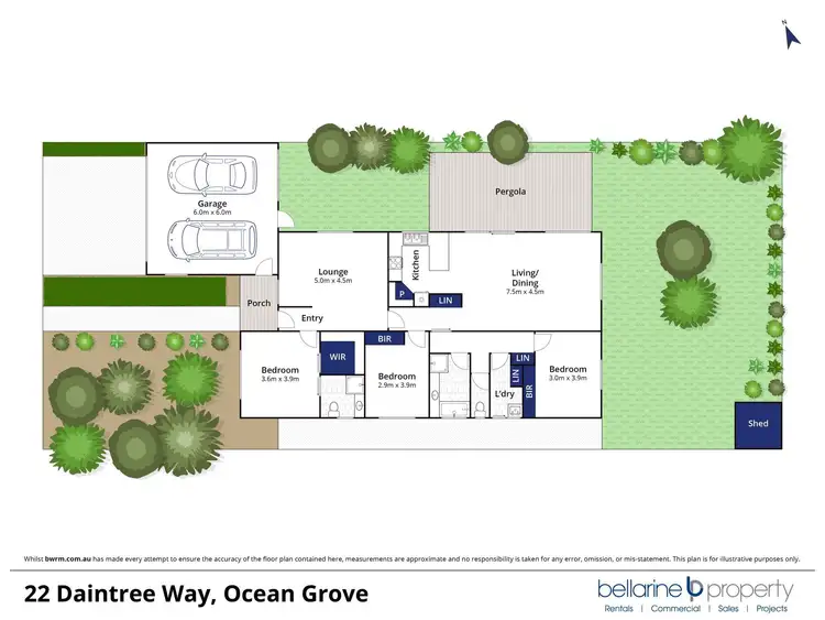 Floorplan of Homely house listing, 22 Daintree Way, Ocean Grove VIC 3226