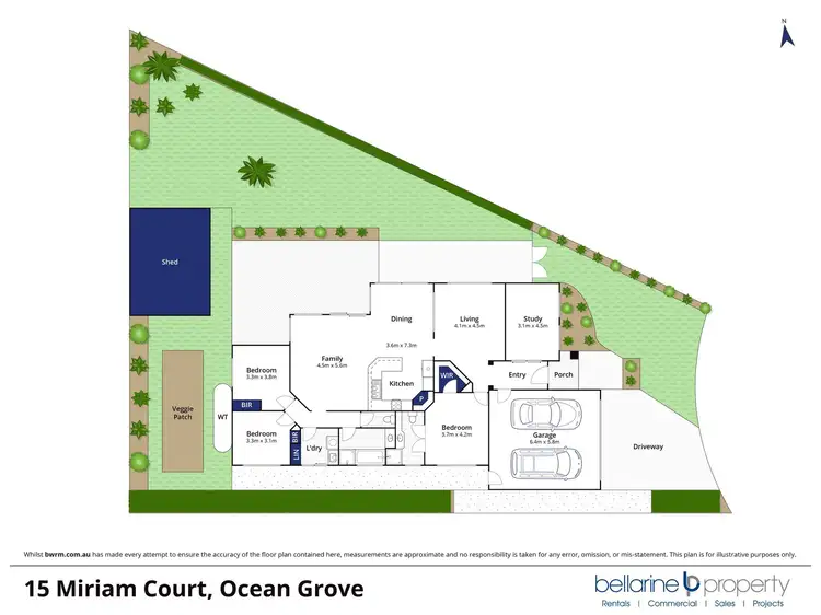 Floorplan of Homely house listing, 15 Miriam Court, Ocean Grove VIC 3226