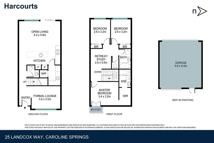 Floorplan of Homely house listing, 25 Landcox Way, Caroline Springs VIC 3023