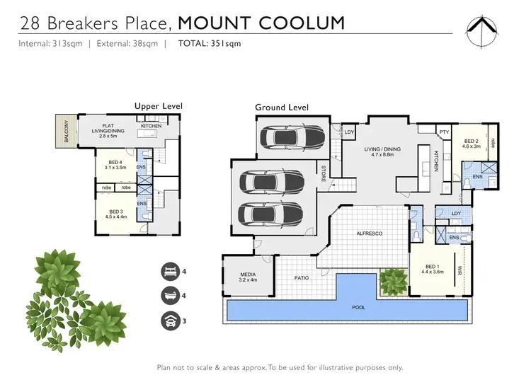 Floorplan of Homely house listing, 28 Breakers Place, Mount Coolum QLD 4573