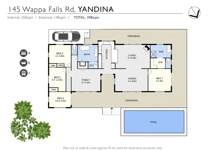 Floorplan of Homely house listing, 145 Wappa Falls Road, Yandina QLD 4561