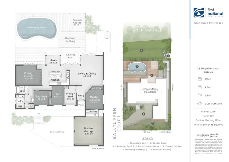 Floorplan of Homely house listing, 22 Ballyliffen Court, Robina QLD 4226