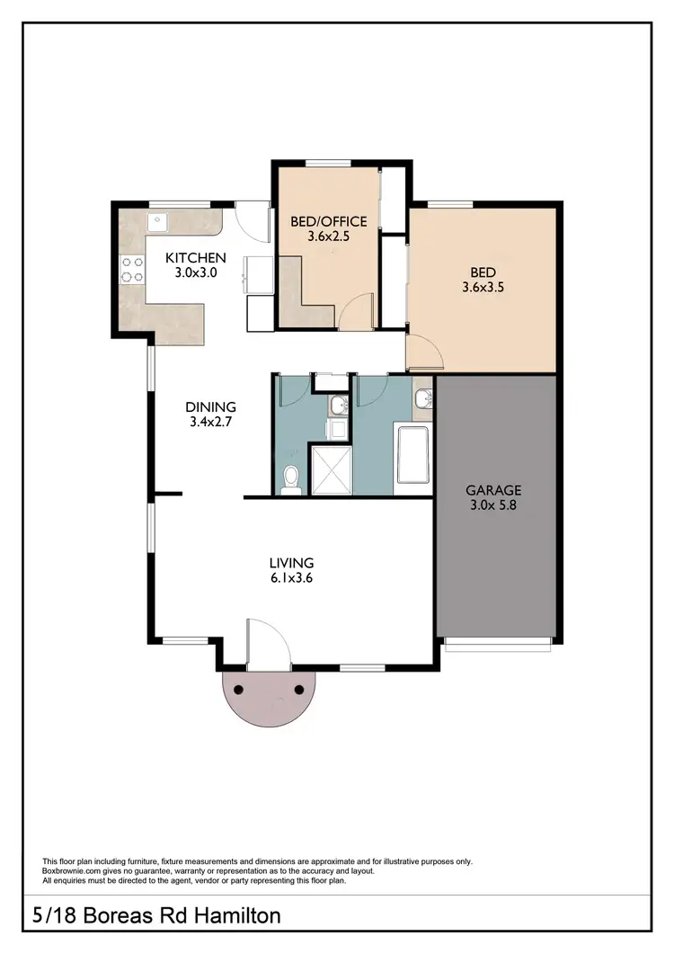 Floorplan of Homely townhouse listing, 5/18 Boreas Road, Hamilton North NSW 2292