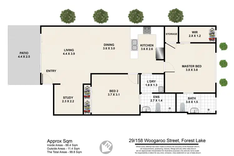 Floorplan of Homely apartment listing, 29/158 Woogaroo  Street, Forest Lake QLD 4078